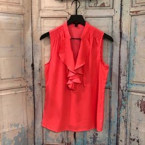 Ann Taylor Sleeveless Bright Pink top Small